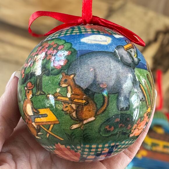 1996 Noah's Ark Christmas Ornaments Set of 12 Star and Ball Shaped Vintage Bible - Picture 15 of 16